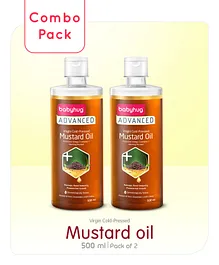 Babyhug Advanced Cold Pressed Virgin Mustard Oil - 500 ml (Pack of 2)