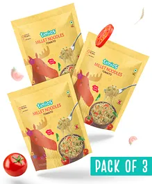 Timios Non Fried No Maida Millet Tomato Flavoured Noodles - 190 gm-Pack of 3