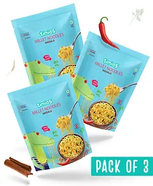 Timios Non Fried No Maida Millet Masala Flavoured Instant Noodles - 190 gm- Pack of 3