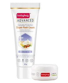 Babyhug Advanced Everyday Protection Diaper Rash Cream - 50 gm with Babyrub - 25 ml