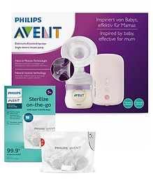 Philips Avent Electric Breast Pump & Microwave Sterilizing Bags Pack of 5 - White