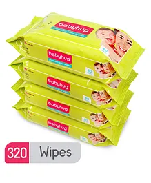 Babyhug Premium Baby Wipes - 80 Pieces (Pack Of 4)