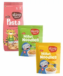 Slurrp Farm Macaroni Pasta & Foxtail and Little Millet Noodles Pack of 2 - Combo Pack
