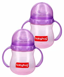 Babyhug Sipper Cup With Twin Handles Purple - 240 ml pack of 2