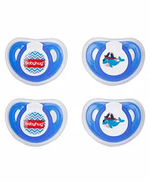 Babyhug Orthodontic Soother With Cover Pack Of 2 - Blue pack of 2