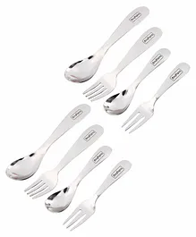 Babyhug Stainless Steel Spoon & Fork Set - Pack of 4 Combo