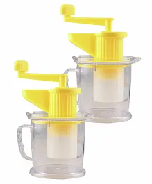 All in One Fruit and Vegetable Juicer Yellow - 350 ml pack of 2