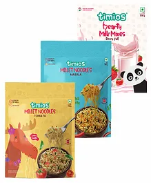 timios High Protein Berry Blast & Millet Noodles Tomato & Millet Masala Flavor Instant Noodles -Combo Pack