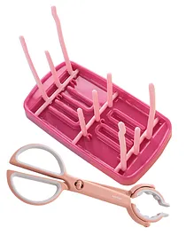 Drying Rack with tong - Pink