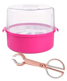 Microwave Baby Bottle Sterilizer  with bottle tong - Pink