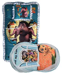 Chhota Bheem by BT Baby Bedding with Mosquito Net (Multicolour) and Baby Bedding Set (Blue)