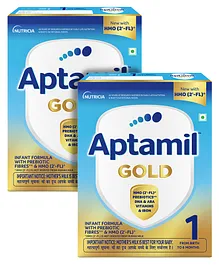 Aptamil Gold Stage 1 Infant Formula Powder with Prebiotics 400 gm (Pack of 2)