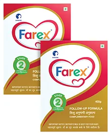 Farex Stage 2 Follow Up Formula - 400 gm (Pack of 2)