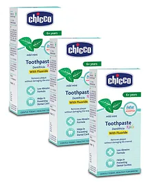 Chicco Dentifricio Toothpaste Mild Mint Flavour - 50 gm(Pack of 3)