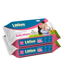 Little's Soft Cleansing Baby Wipes - 80 Pieces (Pack of 2)