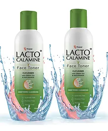 Lacto Calamine Cucumber with Green Tea & Niacinamide Face Toner - 120 ml (Pack of 2)