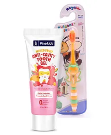 Mixed fruit tooth gel & toothbrush combo