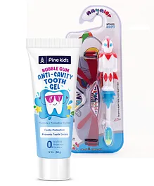 Bubble gum tooth gel & toothbrush combo