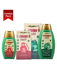Figaro Baby Massage Oil - 400 ml & Baby Body Lotion - 200 ml
