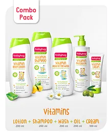 Babyhug Naturals Skincare Trial Combo - Medium Size - Pack of 5