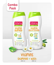 Babyhug Naturals Combo of Wash & Shampoo (200 ml)