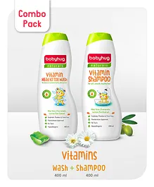 Babyhug Naturals Combo of wash & shampoo (400 ml)
