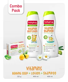 Babyhug Naturals Combo of shampoo & lotion (400ml) and soap 125g
