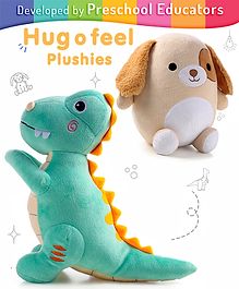 Hug O Feel  Plush Toys Dino & Dog Combo