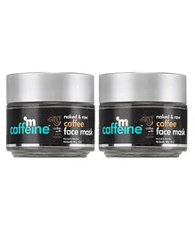 mCaffeine Tan Removal Coffee Clay Face Mask Pore Cleansing Face Pack for Normal to Oily Skin 100 gm Pack of 2