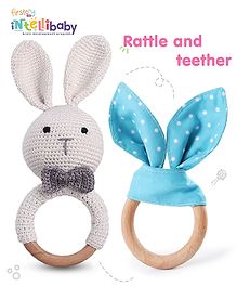 Intellibaby Crinkling Teether & Bunny Rattle