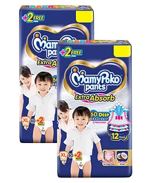 MamyPoko Extra Absorb Pants Style Diapers (Extra Large) 42 - (Pack of 2)
