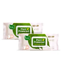 Mother Sparsh Plant Powered Natural Baby Wipes With Grapefruit Extract - 60 Pieces (Pack of 2)