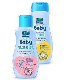 Parachute Advansed Baby Combo of Massage Oil & Nourishing Lotion 200 ml each.