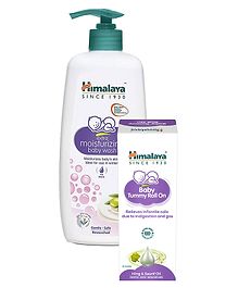 Himalaya Baby Tummy Roll  On 40 ml & Extra Moisturizing Baby Wash 400 ml Combo Offer