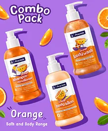 Pine Kids Orange Bath and Body Combo Pack of 3 - 250ml each