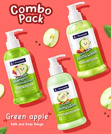 Pine Kids Green Apple Bath and Body Combo Pack of 3 - 250ml each