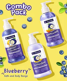 Pine Kids Blueberry Bath and Body Combo Pack of 3 - 250ml each
