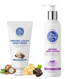 The Moms Co. Natural Cocoa Hand Cream - 50 gm & Natural Baby Lotion - 200 ml