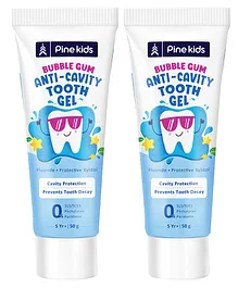 Pine Kids Anti Cavity Bubble Gum Tooth Gel - 50 g Pack of 2