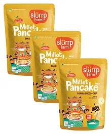 Slurrp Farm Banana Choco Chips & Supergrains Pancake Mix Pack of 3 - 150 gm each
