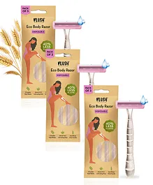 Plush Eco Razor Disposable - 3pcs (Pack of 3)