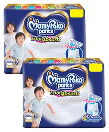MamyPoko Extra Absorb Pants Style Diaper XXXL (Extra Extra Extra Large) 18 - (Pack of 2)