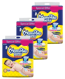MamyPoko Pants Standard Pant Style Diapers  (Small) 64 - (Pack of 3)