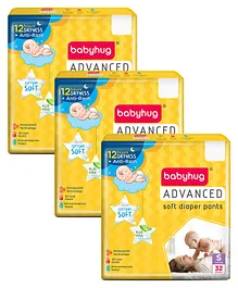 Babyhug Advanced Pant Style Diaper Small - 32 Pieces - (Pack of 3)