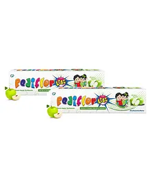 PediflorKidz Anticavity Fluoride Vegan Friendly Green Apple Flavor Toothpaste 70 g  (Pack of 2)