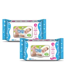 Xtra Care Wetty Wipes Fresh - 80 Pieces - (Pack of 2)