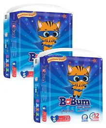 Babum Super Pants  Diaper Small - 78 Pieces - (Pack of 2)