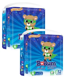 Babum Super Pants Diaper Medium - 72 Pieces - (Pack of 2)