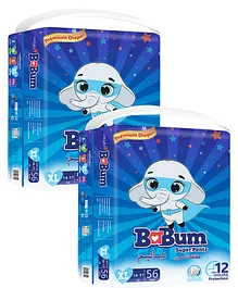 Babum Super Pants Premium Diaper Extra Large Size - 56 Pieces - (Pack of 2)