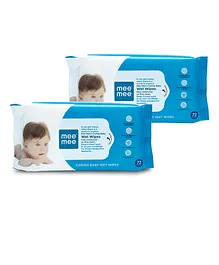 Mee Mee Caring Baby Wet Wipes - 72 Pieces - Pack of 2
